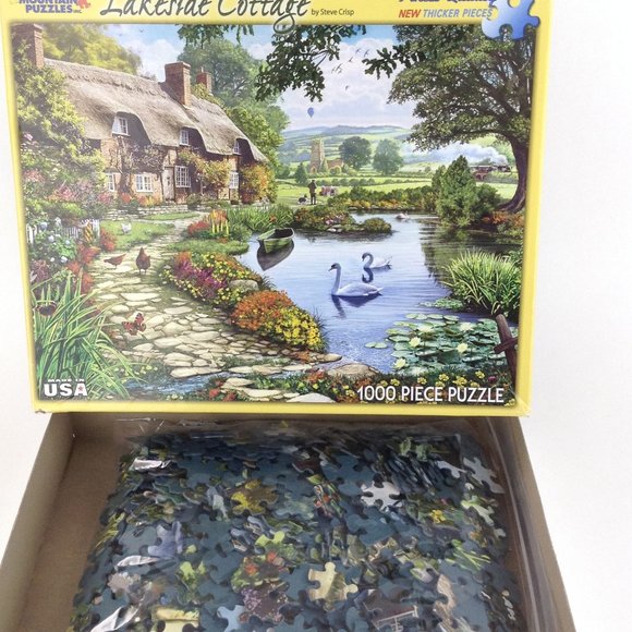 1000 Piece Jigsaw Puzzle Lakeside Cottage - Picture 6 of 12